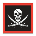 Pirate Beverage Napkins w/ Skull & Crossed Cutlasses